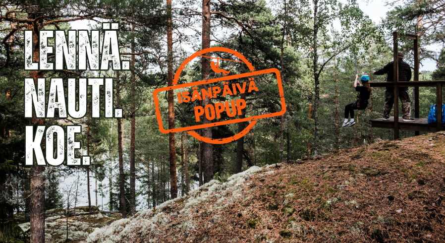 Isänpäivä popup vaijeriliuku Kavalton tilalla 8.11.2026